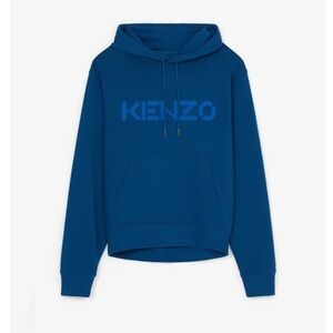 NWOT Kenzo Blue Classic  Logo Pullover Hoodie XL